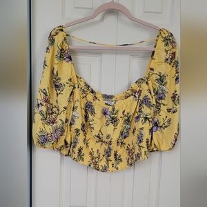 AFRM CROPPED FLORAL TOP